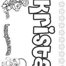 Krista - Coloring page - NAME coloring pages - GIRLS NAME coloring pages - K names for girls coloring posters
