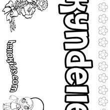 Kyndelle - Coloring page - NAME coloring pages - GIRLS NAME coloring pages - K names for girls coloring posters