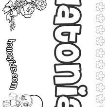 Latonia - Coloring page - NAME coloring pages - GIRLS NAME coloring pages - L girl names coloring posters