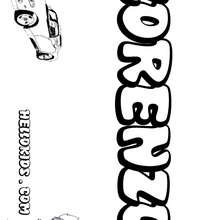 Lorenzo - Coloring page - NAME coloring pages - BOYS NAME coloring pages - Boys names starting with K or L coloring posters