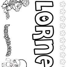 Lorne - Coloring page - NAME coloring pages - GIRLS NAME coloring pages - L girl names coloring posters