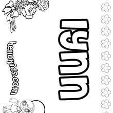 Lynn - Coloring page - NAME coloring pages - GIRLS NAME coloring pages - L girl names coloring posters