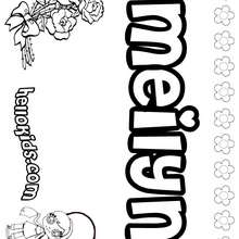 Mailyn - Coloring page - NAME coloring pages - GIRLS NAME coloring pages - M names for girls coloring posters