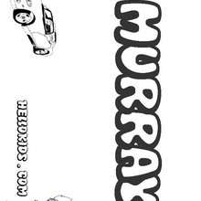 Murray - Coloring page - NAME coloring pages - BOYS NAME coloring pages - M+N boys names coloring posters