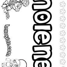 Nolene - Coloring page - NAME coloring pages - GIRLS NAME coloring pages - N names for girls coloring posters