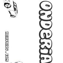 Onderia - Coloring page - NAME coloring pages - BOYS NAME coloring pages - O, P, Q names for BOYS posters to color in