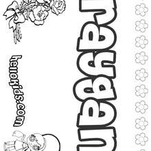 Raygan - Coloring page - NAME coloring pages - GIRLS NAME coloring pages - R names for girls coloring posters