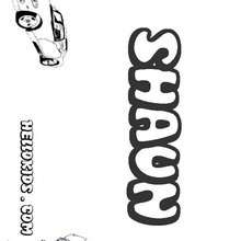Shaun - Coloring page - NAME coloring pages - BOYS NAME coloring pages - Boys names starting with R or S coloring posters