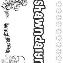 Shawndalynn - Coloring page - NAME coloring pages - GIRLS NAME coloring pages - S girls names coloring posters