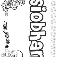 Siobhan - Coloring page - NAME coloring pages - GIRLS NAME coloring pages - S girls names coloring posters