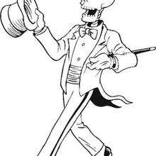 Gentleman Skeleton coloring page