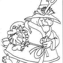 Halloween monster witch coloring page - Coloring page - HOLIDAY coloring pages - HALLOWEEN coloring pages - HALLOWEEN WITCH coloring pages - UGLY WITCH coloring pages