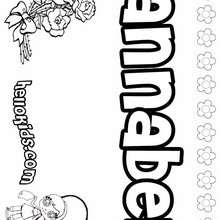 Annabel - Coloring page - NAME coloring pages - GIRLS NAME coloring pages - A names for girls coloring sheets