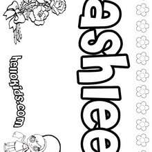 Ashlee - Coloring page - NAME coloring pages - GIRLS NAME coloring pages - A names for girls coloring sheets