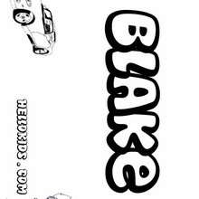 Blake - Coloring page - NAME coloring pages - BOYS NAME coloring pages - B names for Boys free coloring book