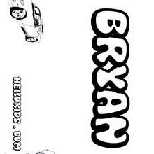 Bryan - Coloring page - NAME coloring pages - BOYS NAME coloring pages - B names for Boys free coloring book