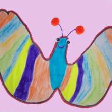 How to draw a butterfly with your hand drawing lesson