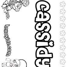 Cassidy - Coloring page - NAME coloring pages - GIRLS NAME coloring pages - C names for girls coloring sheets