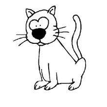 Funny cat coloring page - Coloring page - ANIMAL coloring pages - PET coloring pages - CAT coloring pages - CATS coloring pages