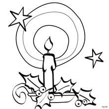Candlelight shines coloring page