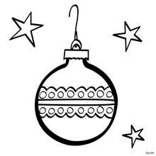 Christmas ball coloring page - Coloring page - HOLIDAY coloring pages - CHRISTMAS coloring pages - CHRISTMAS TREE BALLS coloring pages