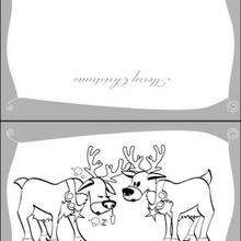 Reindeer Card Christmas printable card