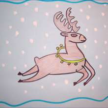 How to draw a Christmas reindeer - Drawing for kids - HOW TO DRAW lessons - How to draw HOLIDAYS - How to draw CHRISTMAS
