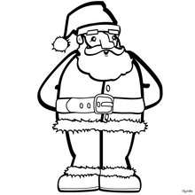 Big Santa coloring page - Coloring page - HOLIDAY coloring pages - CHRISTMAS coloring pages - SANTA coloring pages