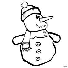 Big Snowman coloring page - Coloring page - HOLIDAY coloring pages - CHRISTMAS coloring pages - SNOWMAN coloring pages