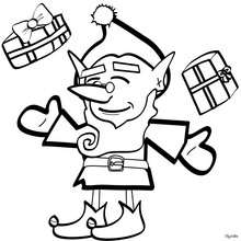 Christmas sprite coloring page - Coloring page - HOLIDAY coloring pages - CHRISTMAS coloring pages - CHRISTMAS SPRITE coloring pages 