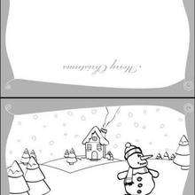Snowman Card Christmas printable card