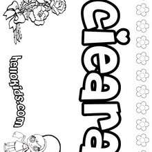 Cieara - Coloring page - NAME coloring pages - GIRLS NAME coloring pages - C names for girls coloring sheets