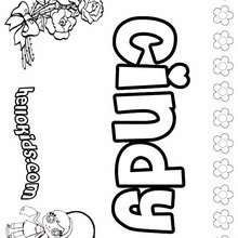 Cindy - Coloring page - NAME coloring pages - GIRLS NAME coloring pages - C names for girls coloring sheets