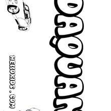 Daquan - Coloring page - NAME coloring pages - BOYS NAME coloring pages - D names for Boys coloring book