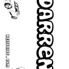 Darren - Coloring page - NAME coloring pages - BOYS NAME coloring pages - D names for Boys coloring book