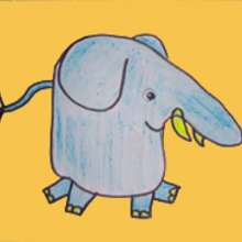 How to draw an elephant with your hand drawing lesson