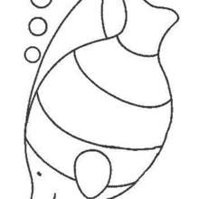 Striped fish coloring page