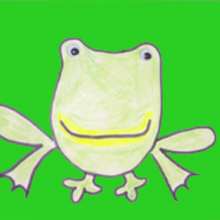 How to draw a frog with your hand drawing lesson