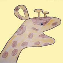 How to draw a giraffe with your hand drawing lesson
