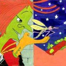 The green witch - Drawing for kids - HOLIDAY illustrations - HALLOWEEN illustrations