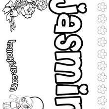 Jasmin - Coloring page - NAME coloring pages - GIRLS NAME coloring pages - J names for girls coloring pages