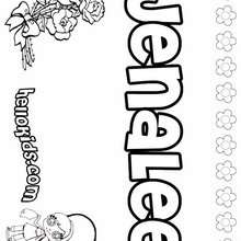 JenaLee - Coloring page - NAME coloring pages - GIRLS NAME coloring pages - J names for girls coloring pages