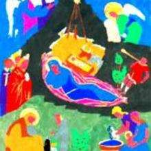 Nativity drawing - Drawing for kids - HOLIDAY illustrations - CHRISTMAS illustrations