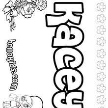 Kacey - Coloring page - NAME coloring pages - GIRLS NAME coloring pages - K names for girls coloring posters