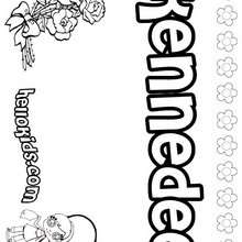 Kennedee - Coloring page - NAME coloring pages - GIRLS NAME coloring pages - K names for girls coloring posters