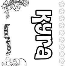 Kyra - Coloring page - NAME coloring pages - GIRLS NAME coloring pages - K names for girls coloring posters