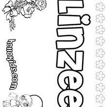Linzee - Coloring page - NAME coloring pages - GIRLS NAME coloring pages - L girl names coloring posters