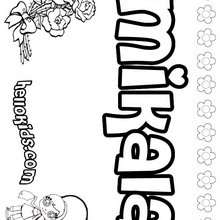 Mikala - Coloring page - NAME coloring pages - GIRLS NAME coloring pages - M names for girls coloring posters