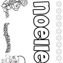 Noelle - Coloring page - NAME coloring pages - GIRLS NAME coloring pages - N names for girls coloring posters