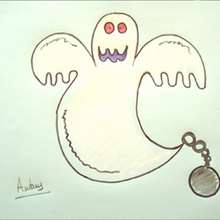 How to draw a Halloween Phantom - Drawing for kids - HOW TO DRAW lessons - How to draw HOLIDAYS - How to draw HALLOWEEN